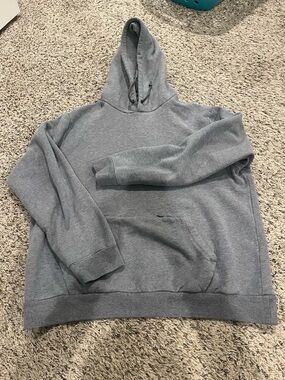 J.Crew Gray Hoodie XL Fleece Lined Pullover Kangaroo Pocket Men